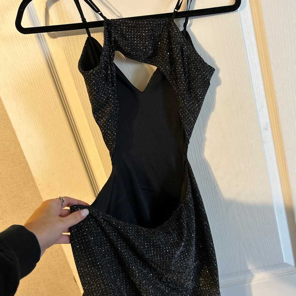 Black sparkle dress - image 2