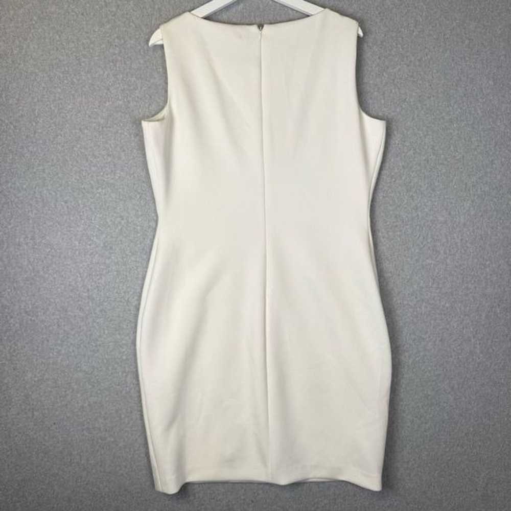 Calvin Klein Womens 14 Mini Shift Dress White Sil… - image 9