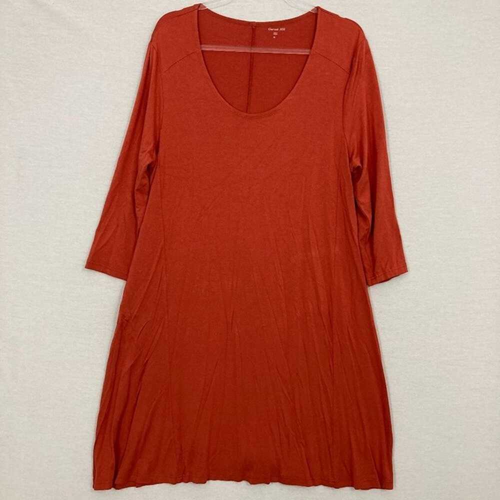 Garnet Hill Burnt Orange Soft Stretch 3/4 Sleeve … - image 1