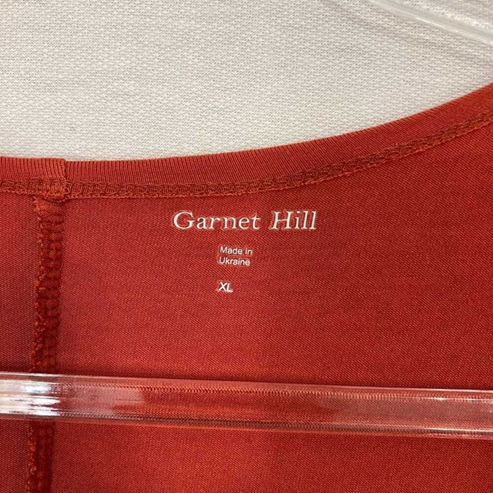 Garnet Hill Burnt Orange Soft Stretch 3/4 Sleeve … - image 2