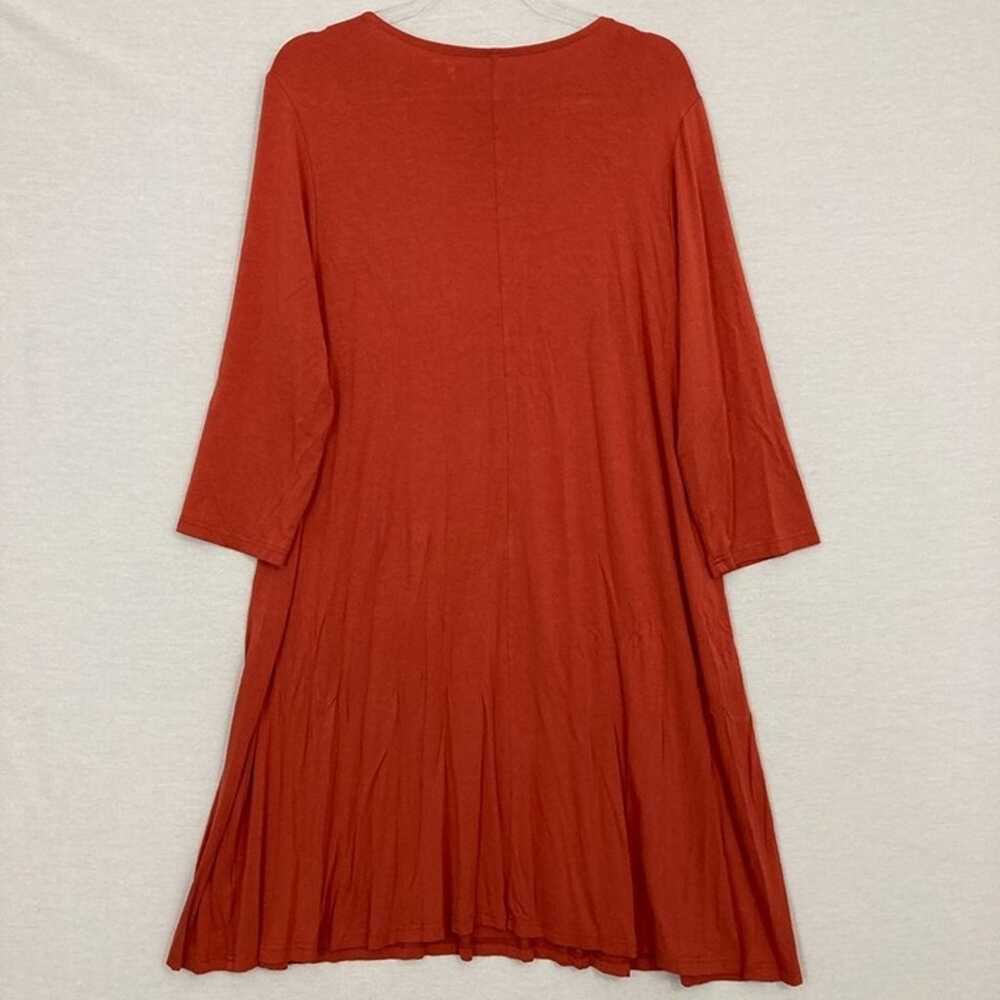 Garnet Hill Burnt Orange Soft Stretch 3/4 Sleeve … - image 7