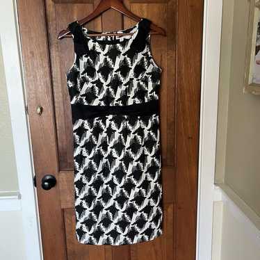 Stylish Black and White Printed Dress