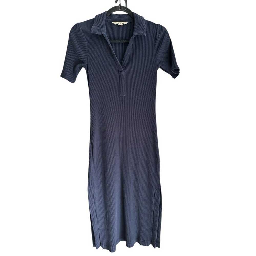 Boden Navy Blue Dress sz US 6R knit ribbed short … - image 1