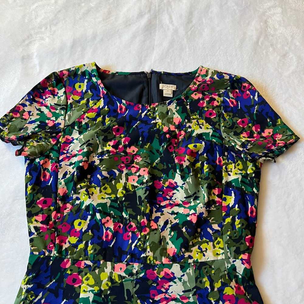 J. Crew Factory Short Sleeve Floral Printed Flutt… - image 3