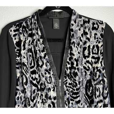 Lane Bryant Size 14/16 Black Animal Print Jacket … - image 1