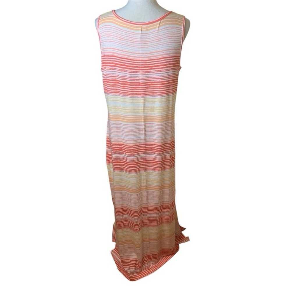 J Jill Sunny Horizons Striped Maxi Dress Large Be… - image 6