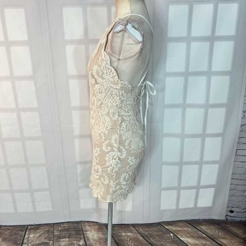 Hello Molly Cream Lace Halter Open Back Bodycon M… - image 6