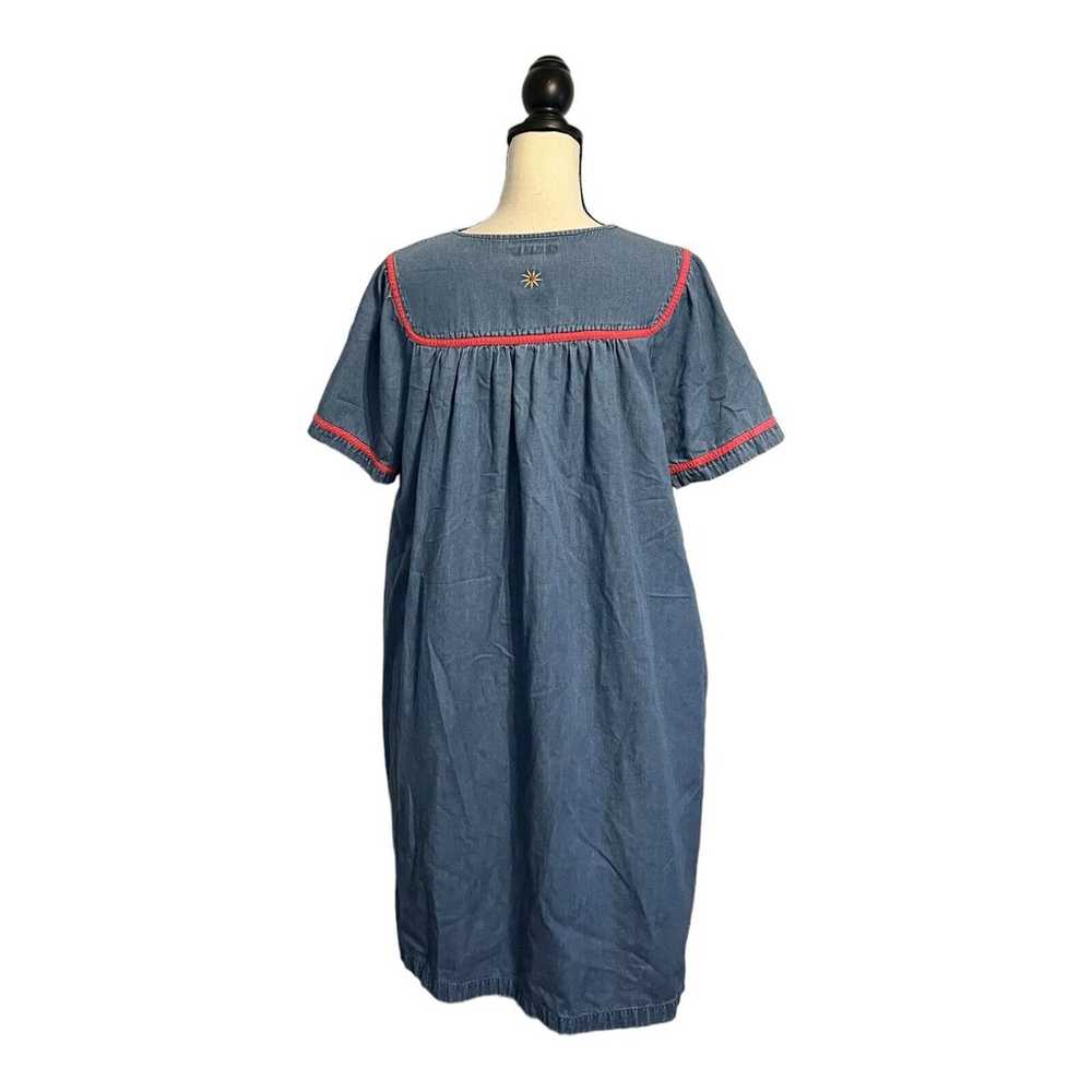 Go Softly Womens Patio Dress Size Large Blue Cham… - image 3