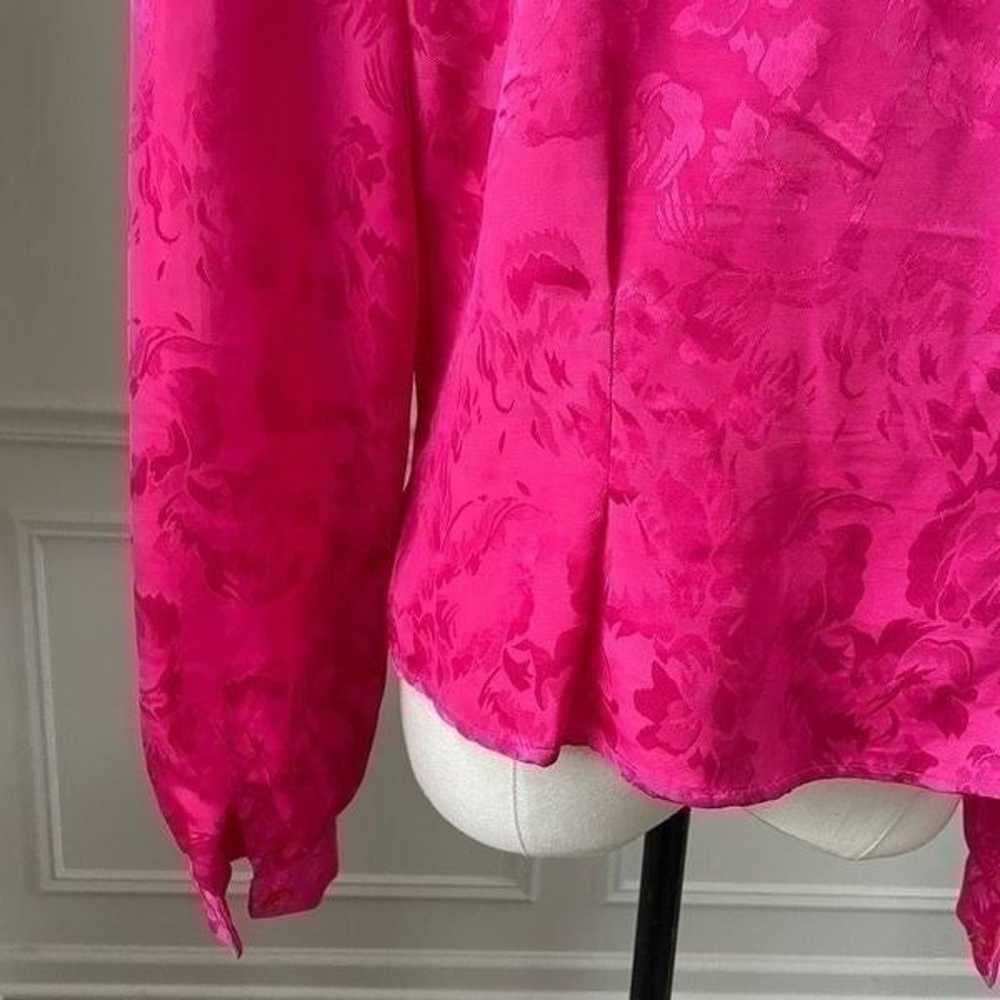 Vintage Ann Chabrol Fuchsia Satin Jacquard Double… - image 5