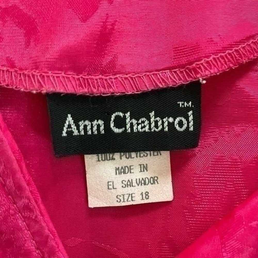 Vintage Ann Chabrol Fuchsia Satin Jacquard Double… - image 6