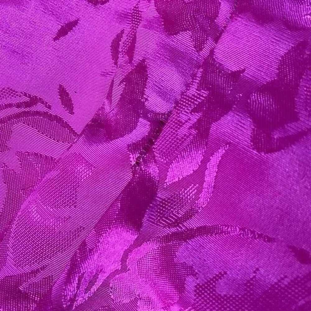 Vintage Ann Chabrol Fuchsia Satin Jacquard Double… - image 9