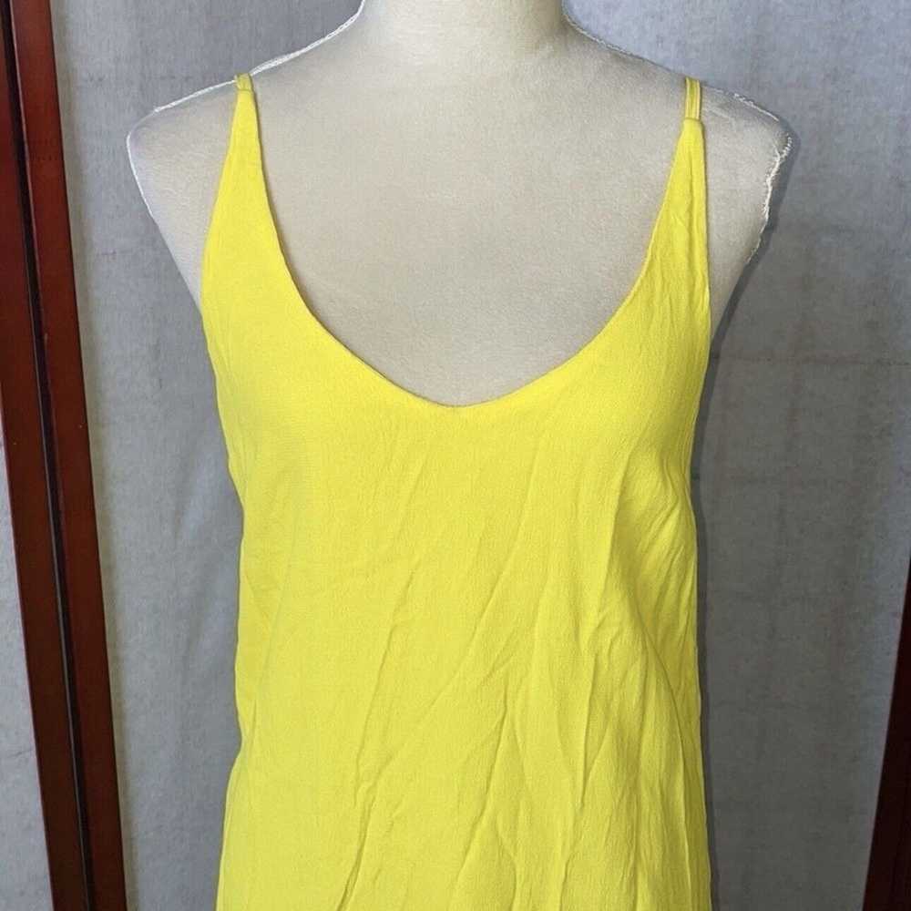 Topshop Bright Yellow Viscose High Apex Mini Sund… - image 2