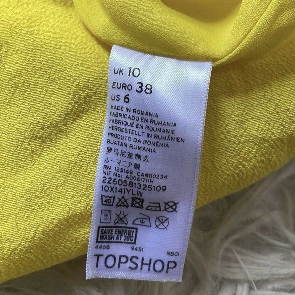 Topshop Bright Yellow Viscose High Apex Mini Sund… - image 8