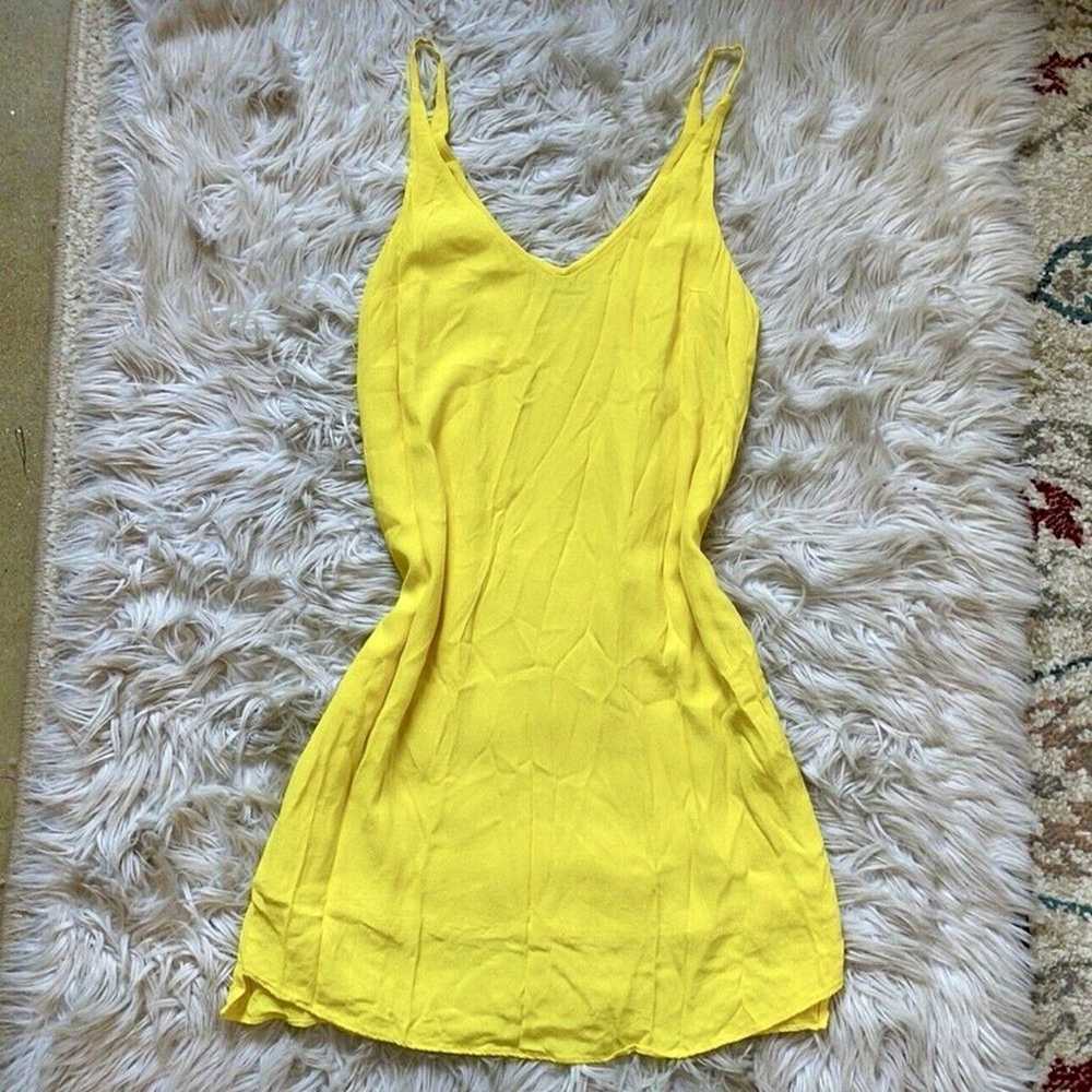 Topshop Bright Yellow Viscose High Apex Mini Sund… - image 9