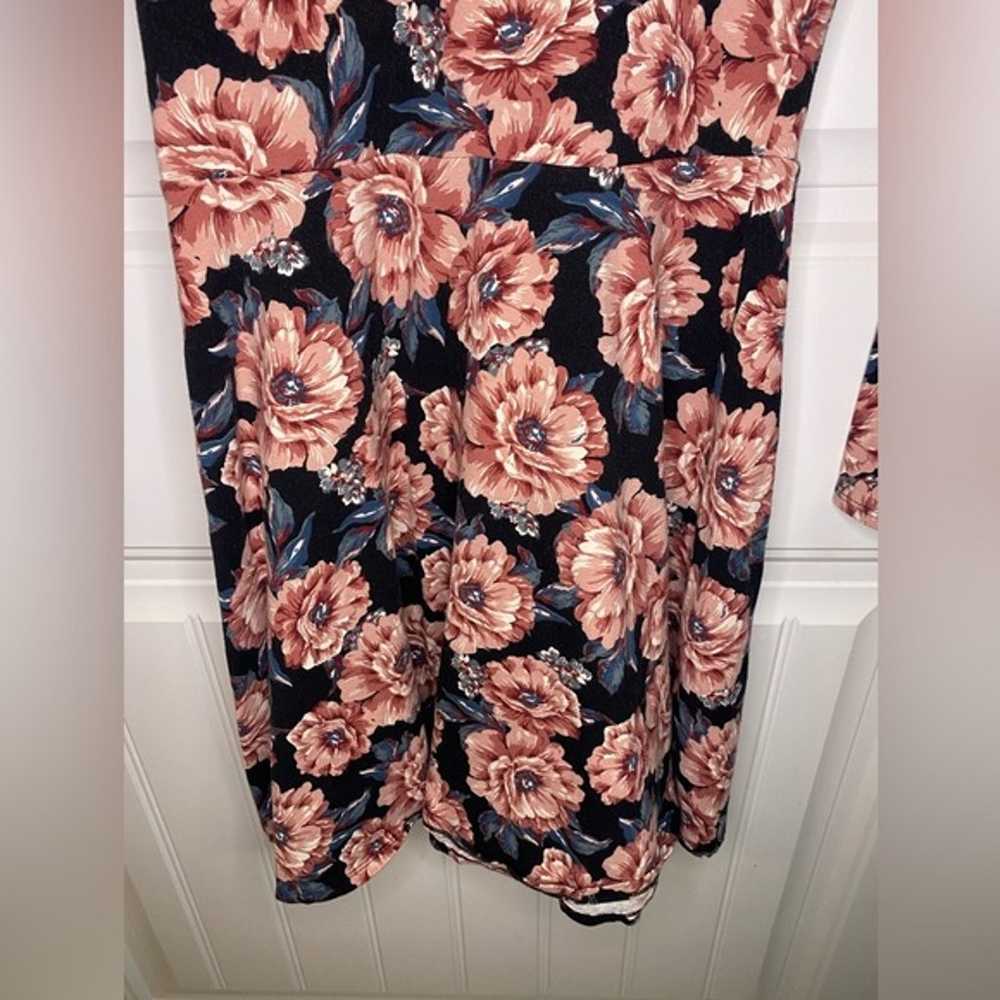 Hollister Floral long sleeve mini dress w/ choker… - image 2