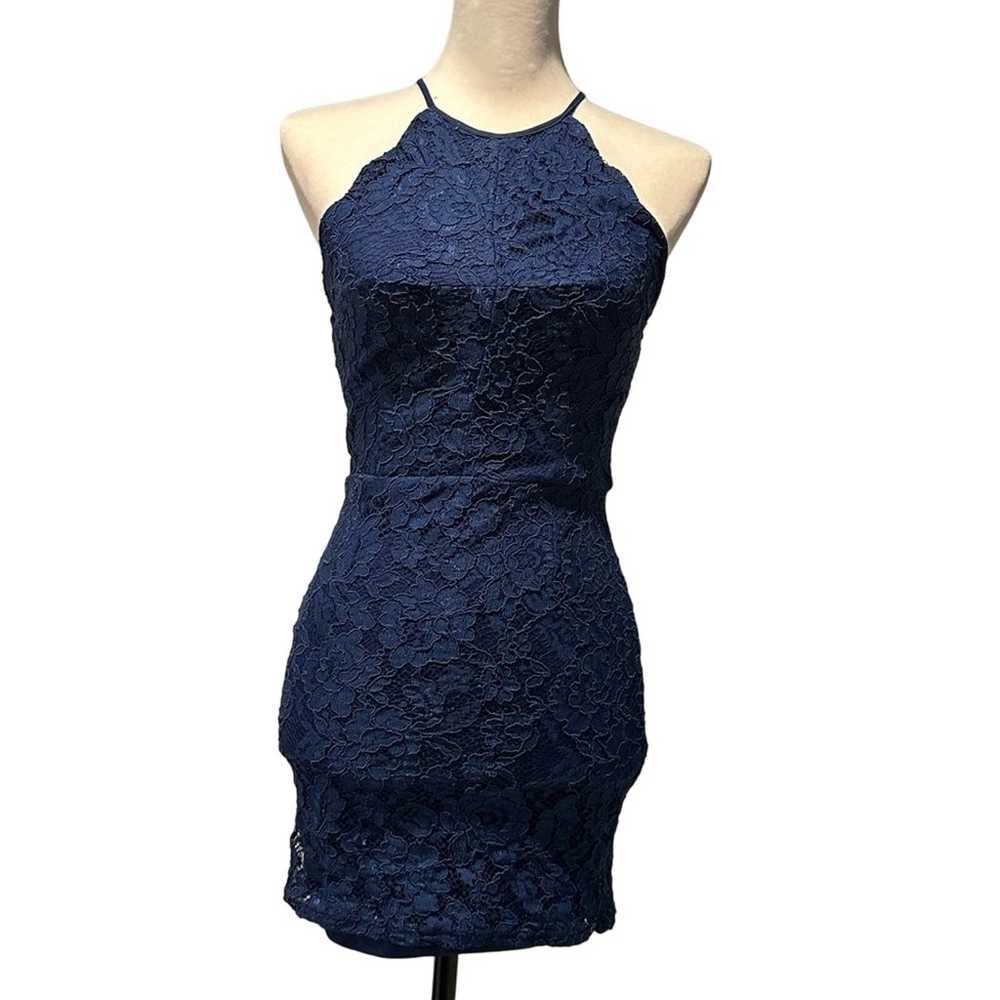 Charlotte Russe Navy Blue Short Dress Size Small - image 1