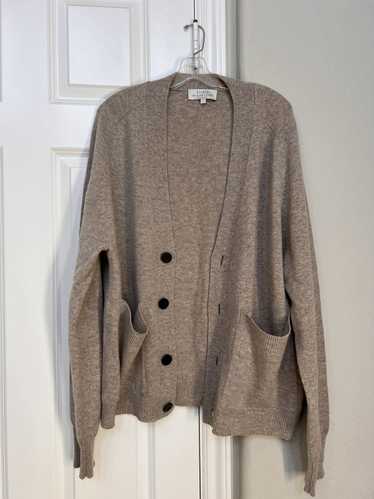 Studio Nicholson Oatmeal cotto lambswool cardigan 