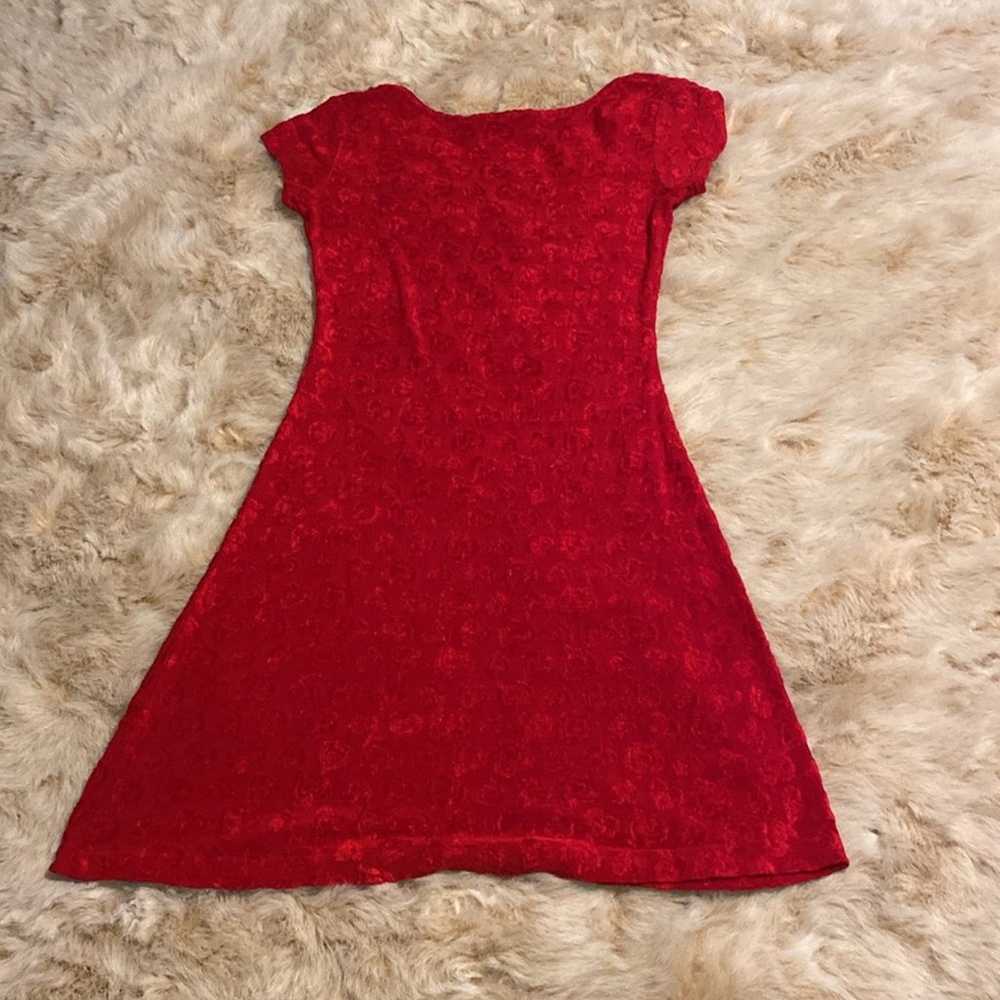 All That Jazz vintage puffy heart dress red Valen… - image 6