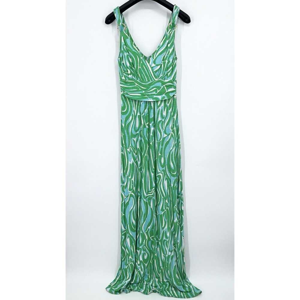 Lilly Pulitzer Green White Blue Beachy Stretch Kn… - image 2