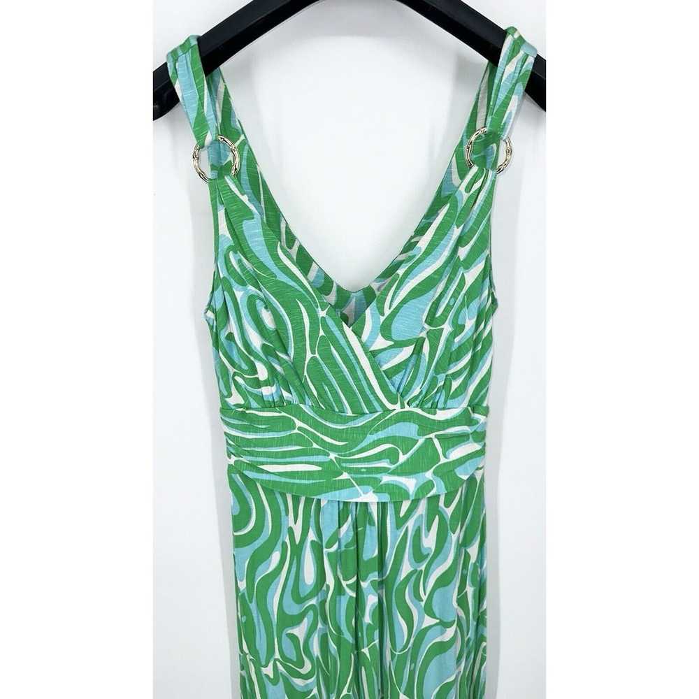 Lilly Pulitzer Green White Blue Beachy Stretch Kn… - image 3