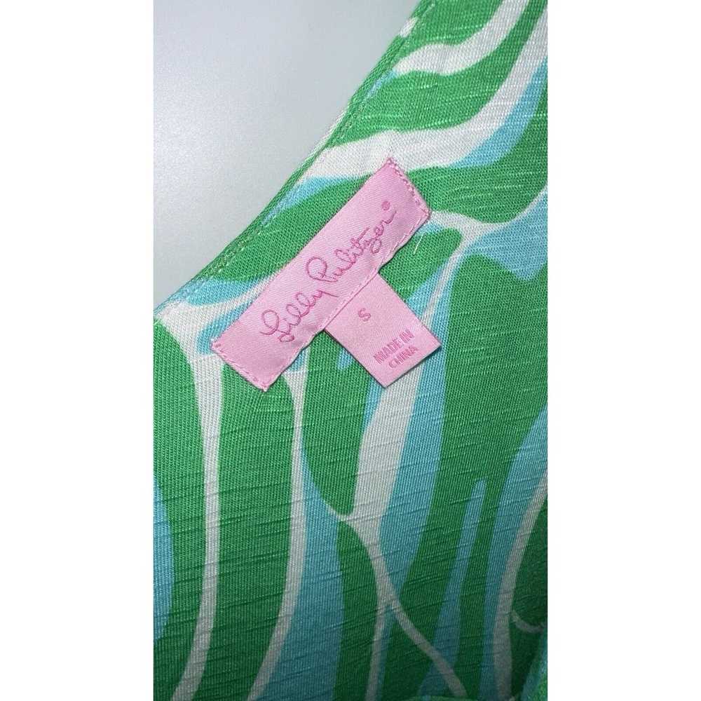 Lilly Pulitzer Green White Blue Beachy Stretch Kn… - image 5