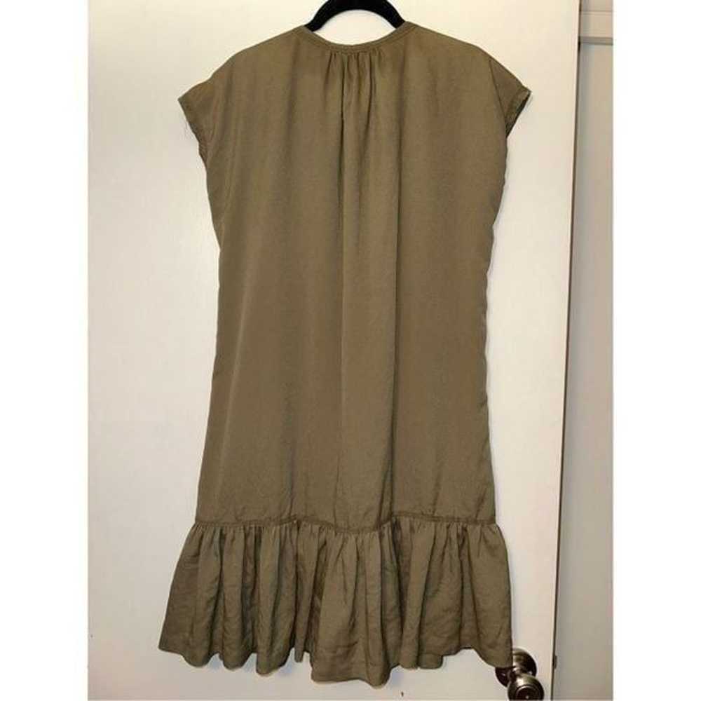 Banana Republic Womens V Neck Pleated Olive Green… - image 4