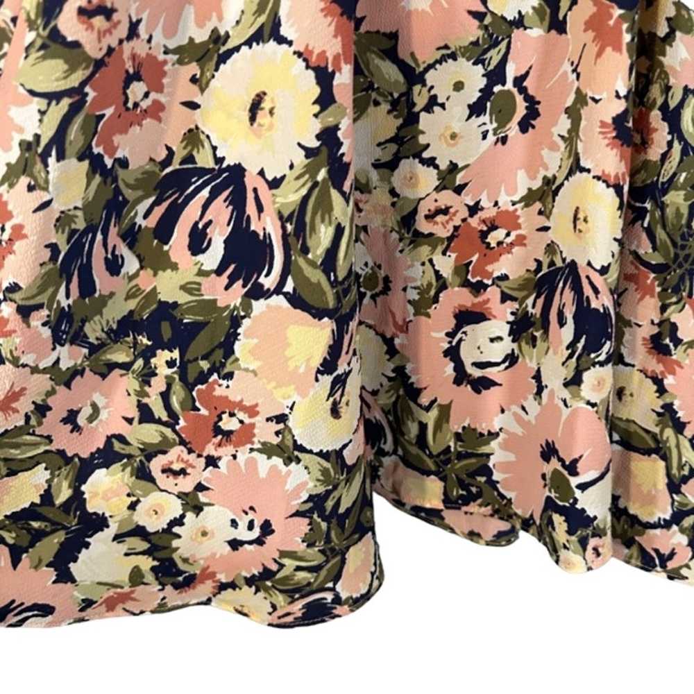 Olivaceous Pink Multicolor Floral Tropical Sleeve… - image 3