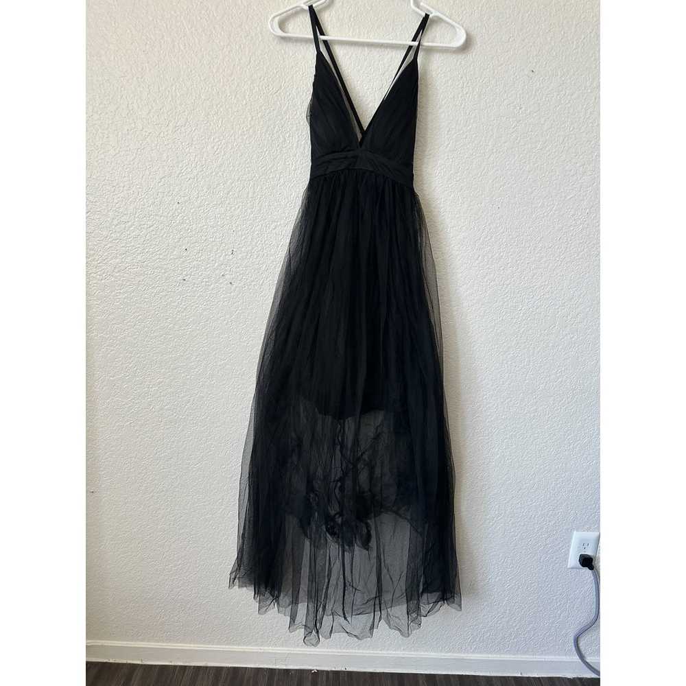 Black Formal Homecoming Prom Dress Tulle Size Lar… - image 1