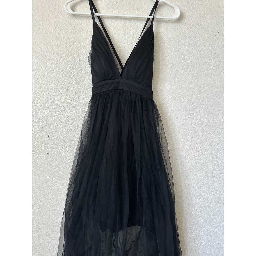 Black Formal Homecoming Prom Dress Tulle Size Lar… - image 2