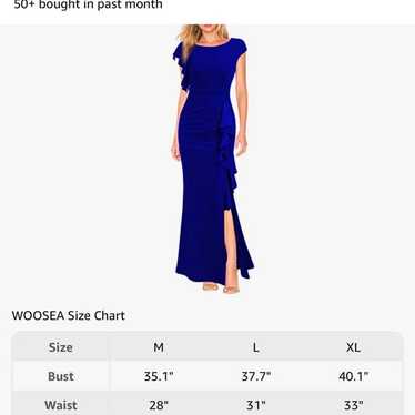 Royal blue long wedding guest dress