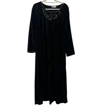 Vintage Private Luxuries Natori black velvet Dress