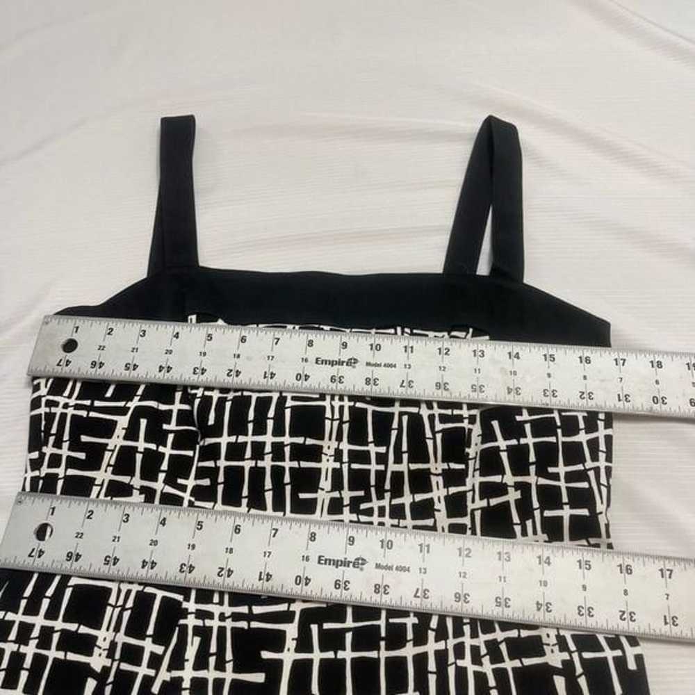 Citrine Black White Cross Print Dress Size 12 - image 5