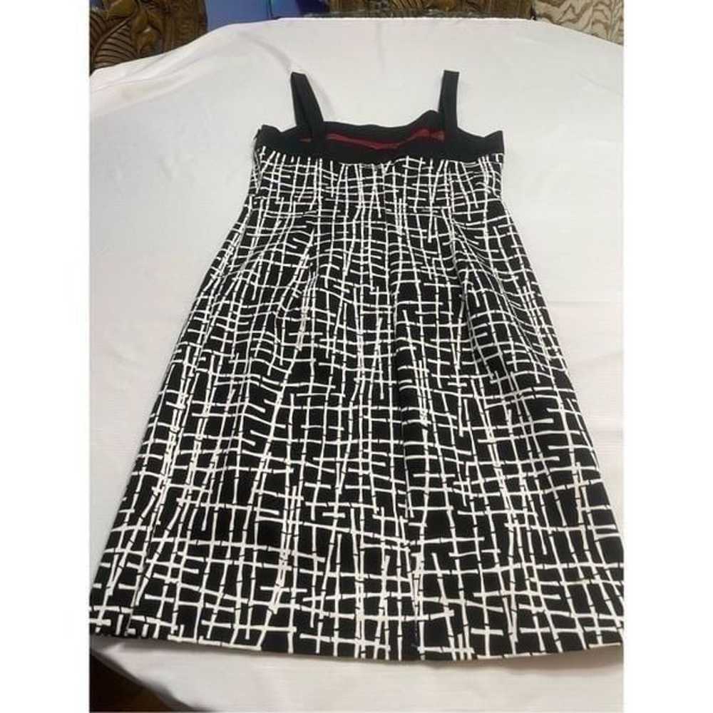 Citrine Black White Cross Print Dress Size 12 - image 7