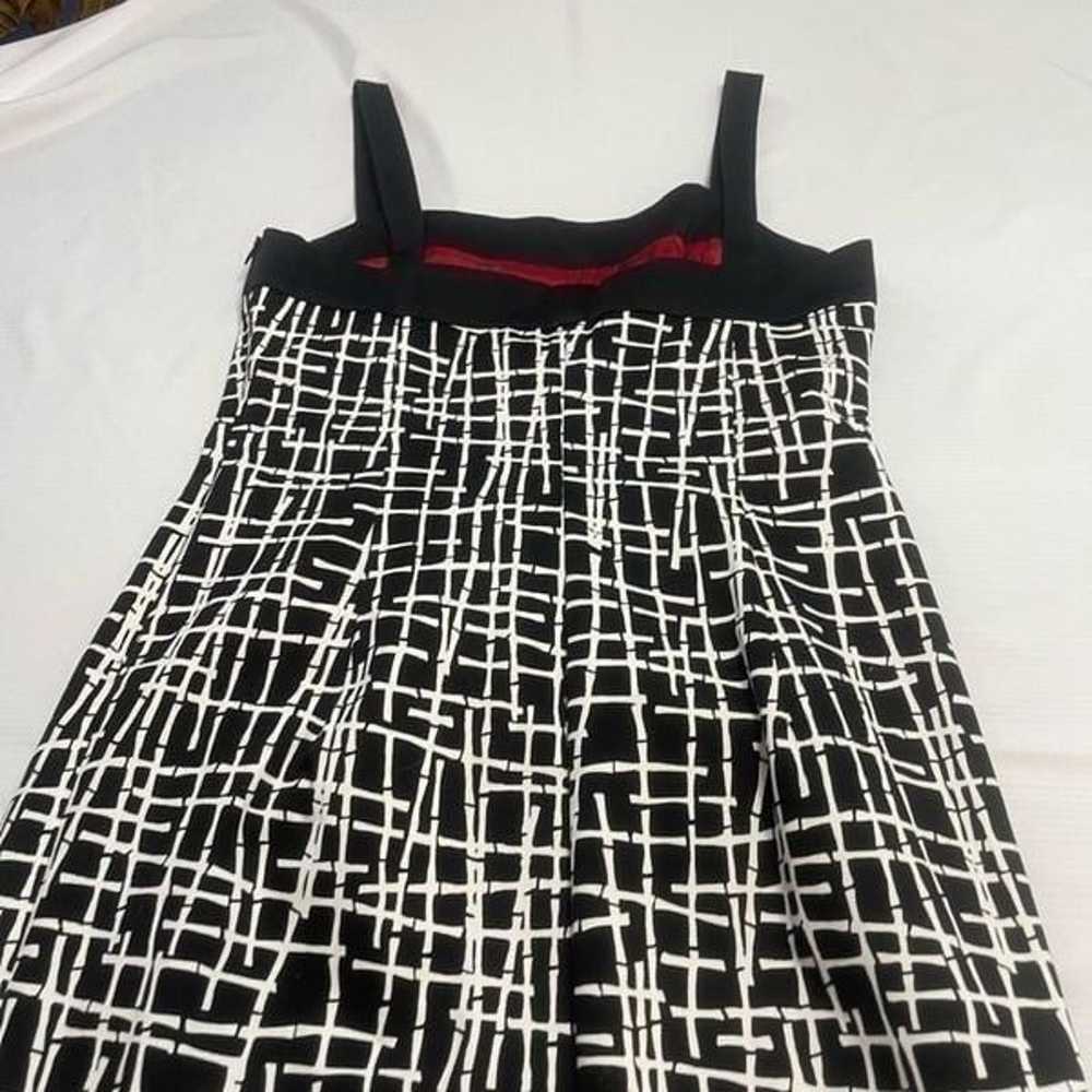 Citrine Black White Cross Print Dress Size 12 - image 8