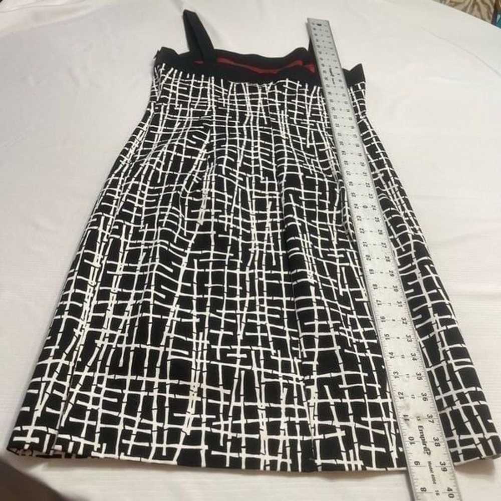 Citrine Black White Cross Print Dress Size 12 - image 9