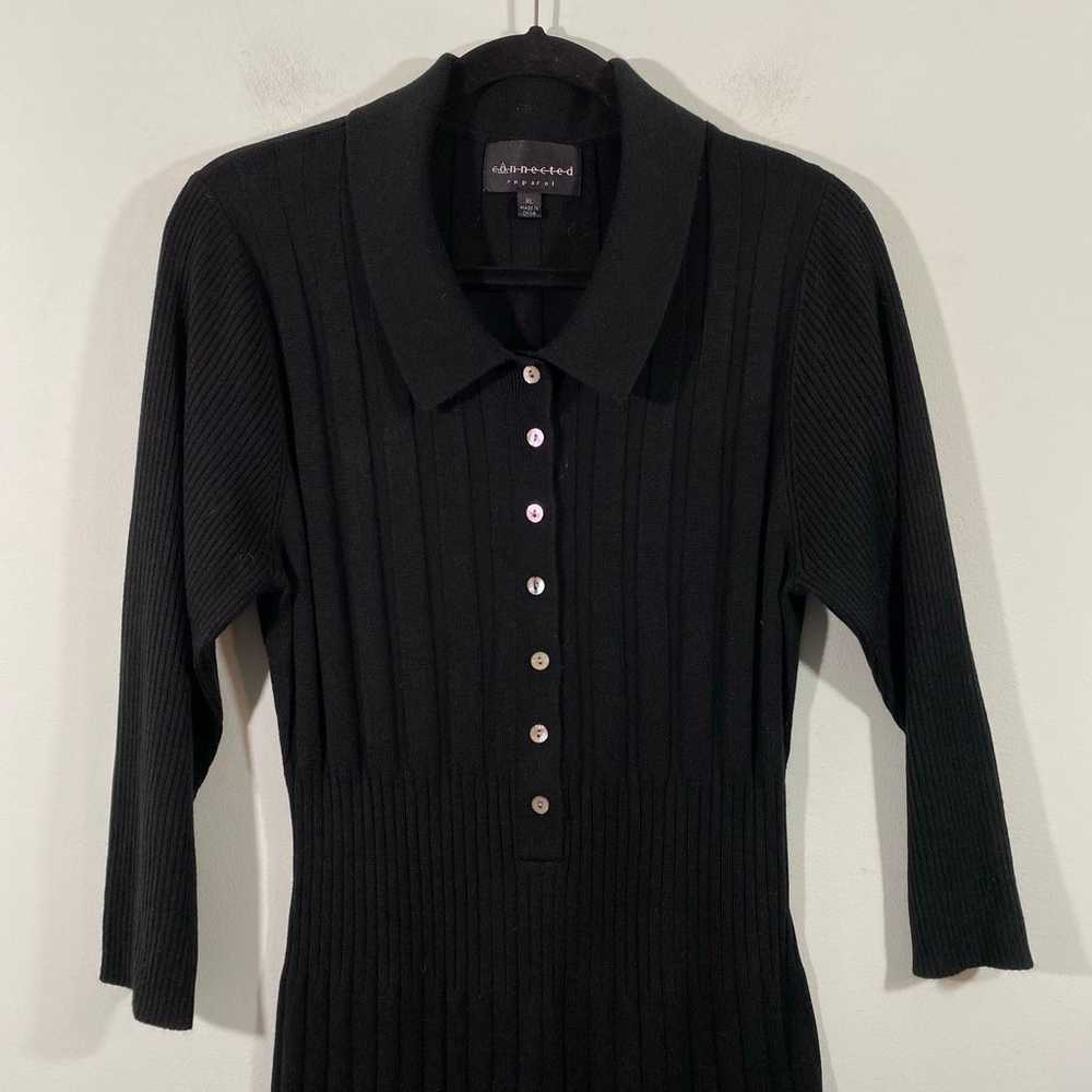 Vintage Connected Apparel Women's Black Ribbed Co… - image 2