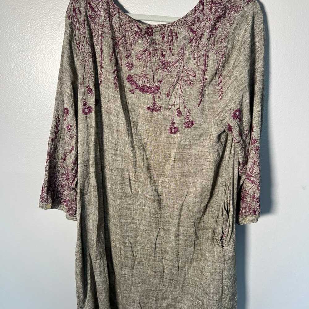 Uncle Frank Linen Blend Gorgeous Dress- XL - image 4