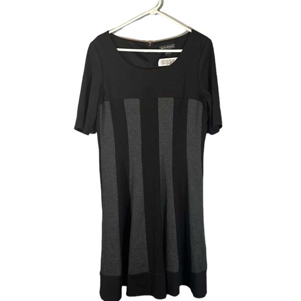 Jessica Howard Black & Gray Striped Short Sleeve … - image 1