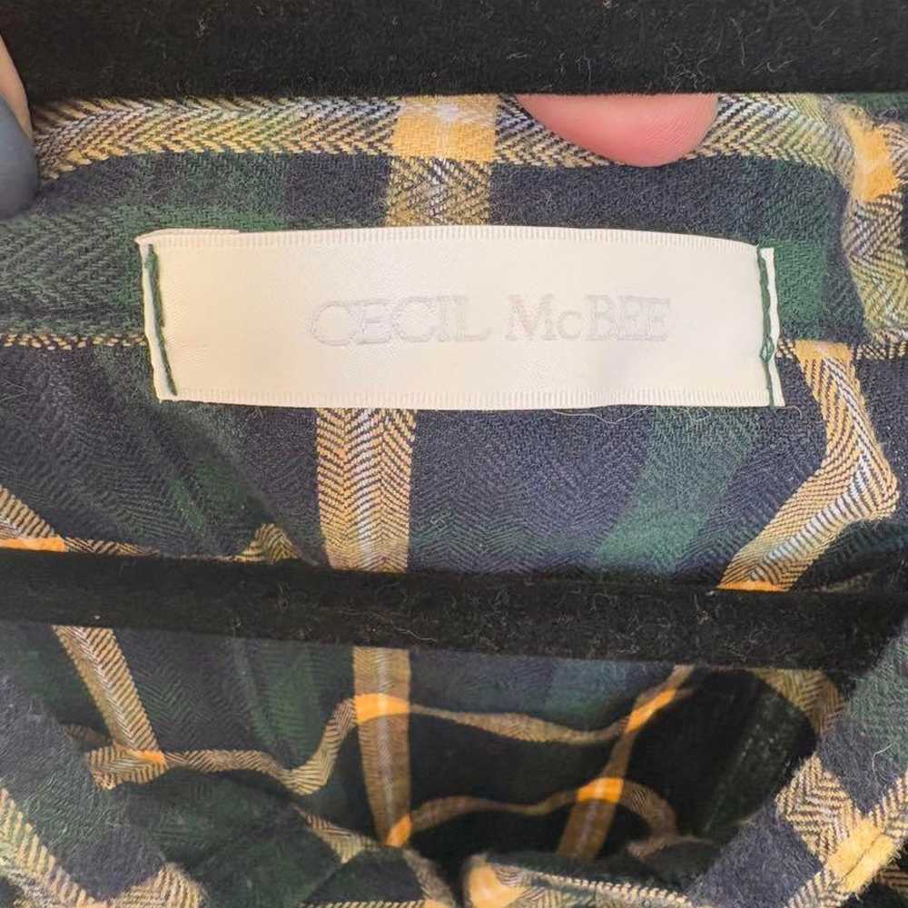 Cecil Mcbee navy and green checkered dress - image 10