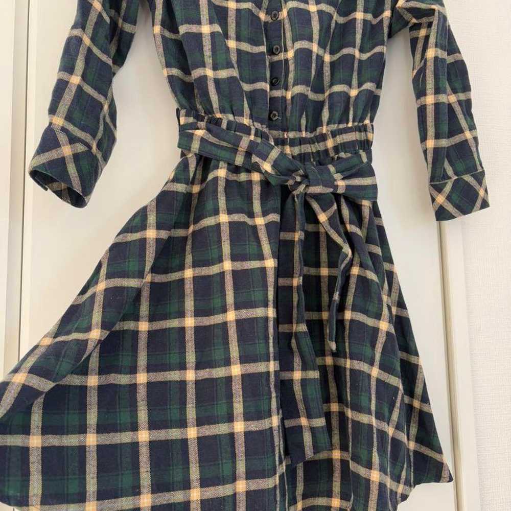 Cecil Mcbee navy and green checkered dress - image 3