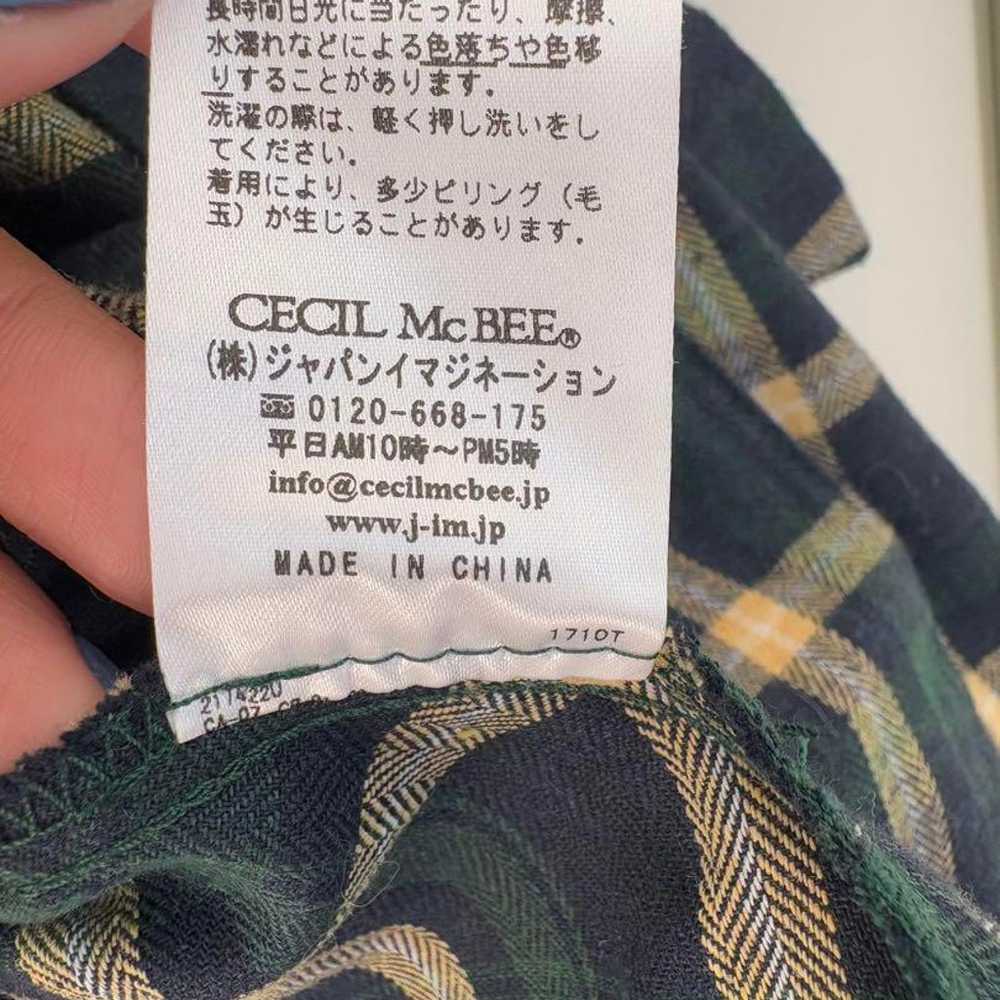 Cecil Mcbee navy and green checkered dress - image 8