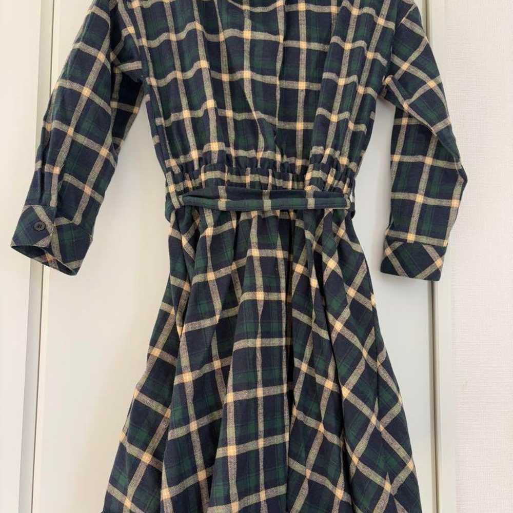 Cecil Mcbee navy and green checkered dress - image 9