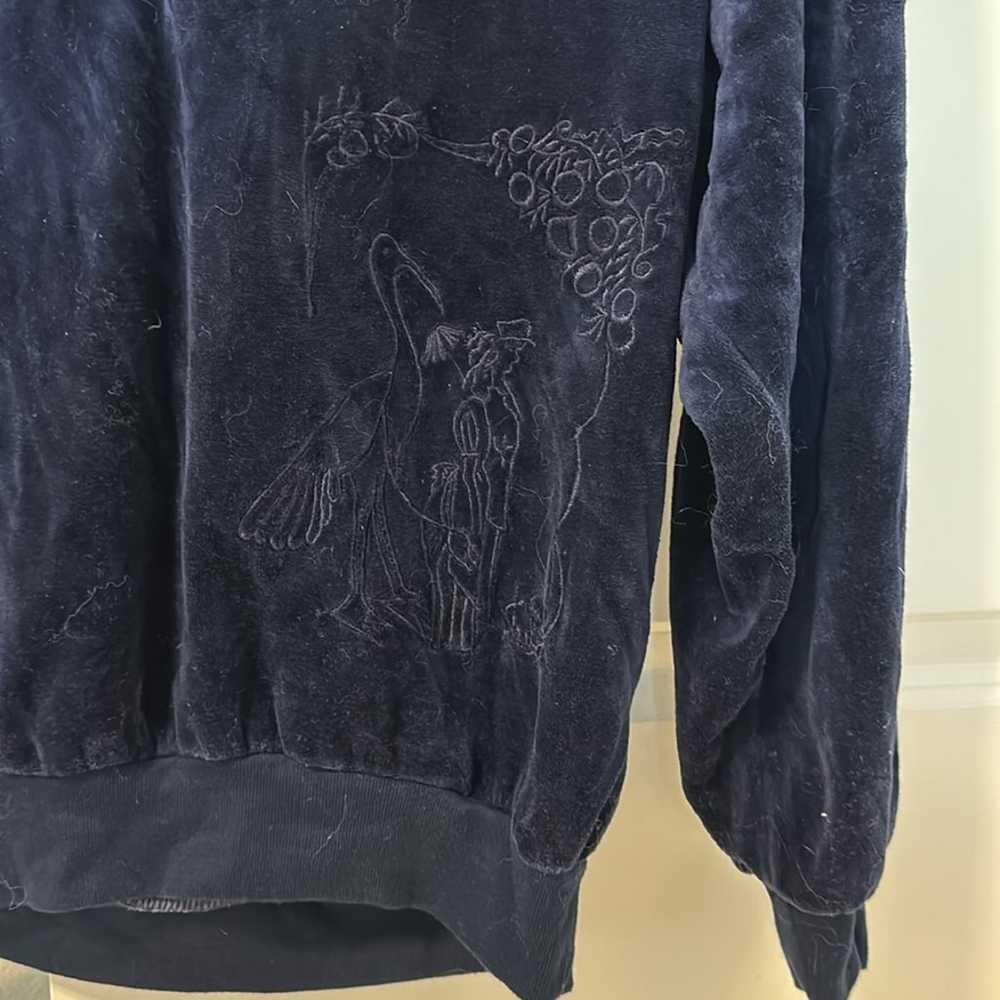 Vintage Pierre Lamonte Velour Collared Henley - image 4