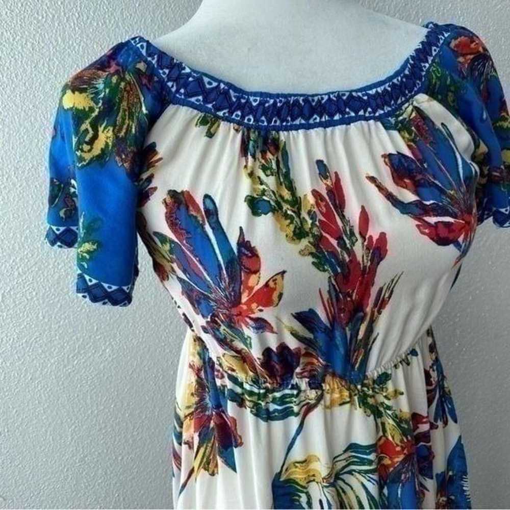 Flying Tomato White Blue Dress High Low SZ S - image 10