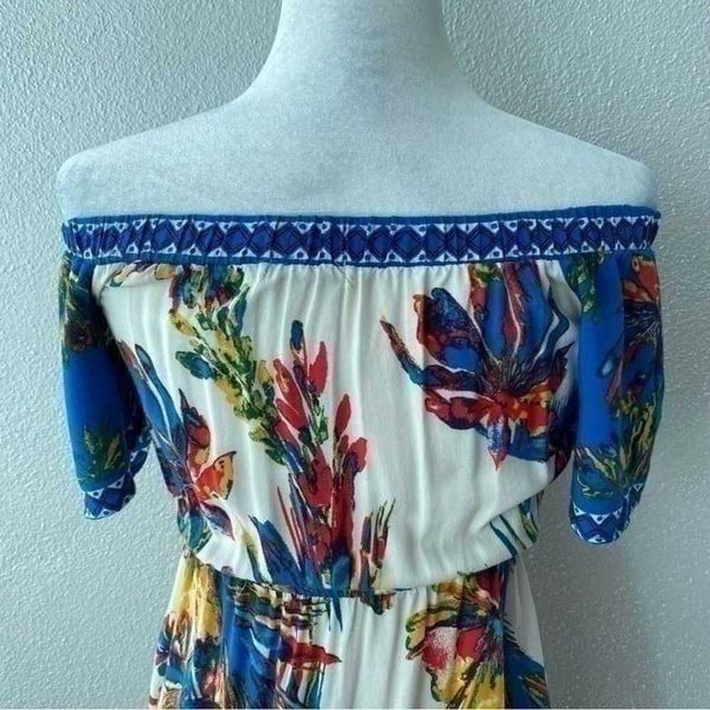 Flying Tomato White Blue Dress High Low SZ S - image 8