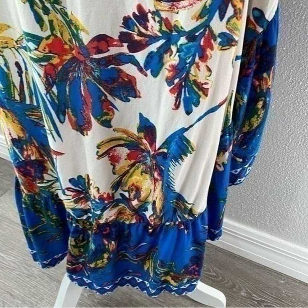 Flying Tomato White Blue Dress High Low SZ S - image 9