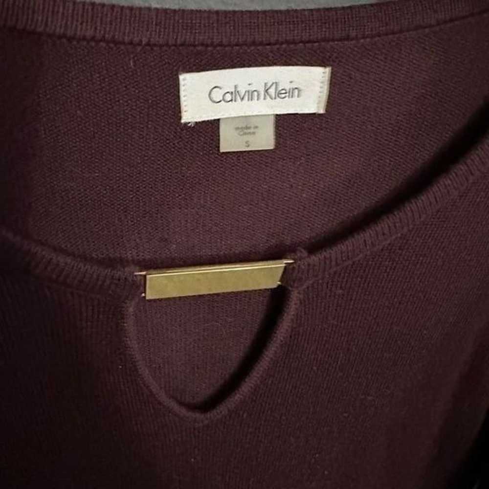 Calvin Klein Eggplant Purple Bodycon Long Sleeve … - image 3