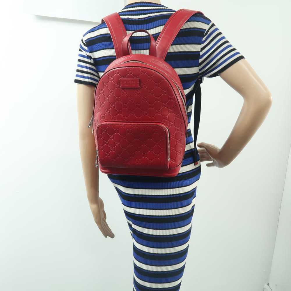 Gucci Leather backpack - image 5