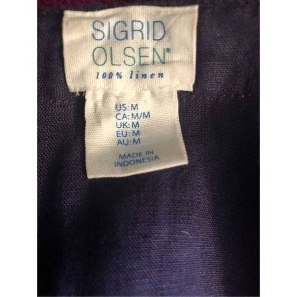 SIGRID OLSEN 100% Linen Sleeveless Tunic Dress Pu… - image 11