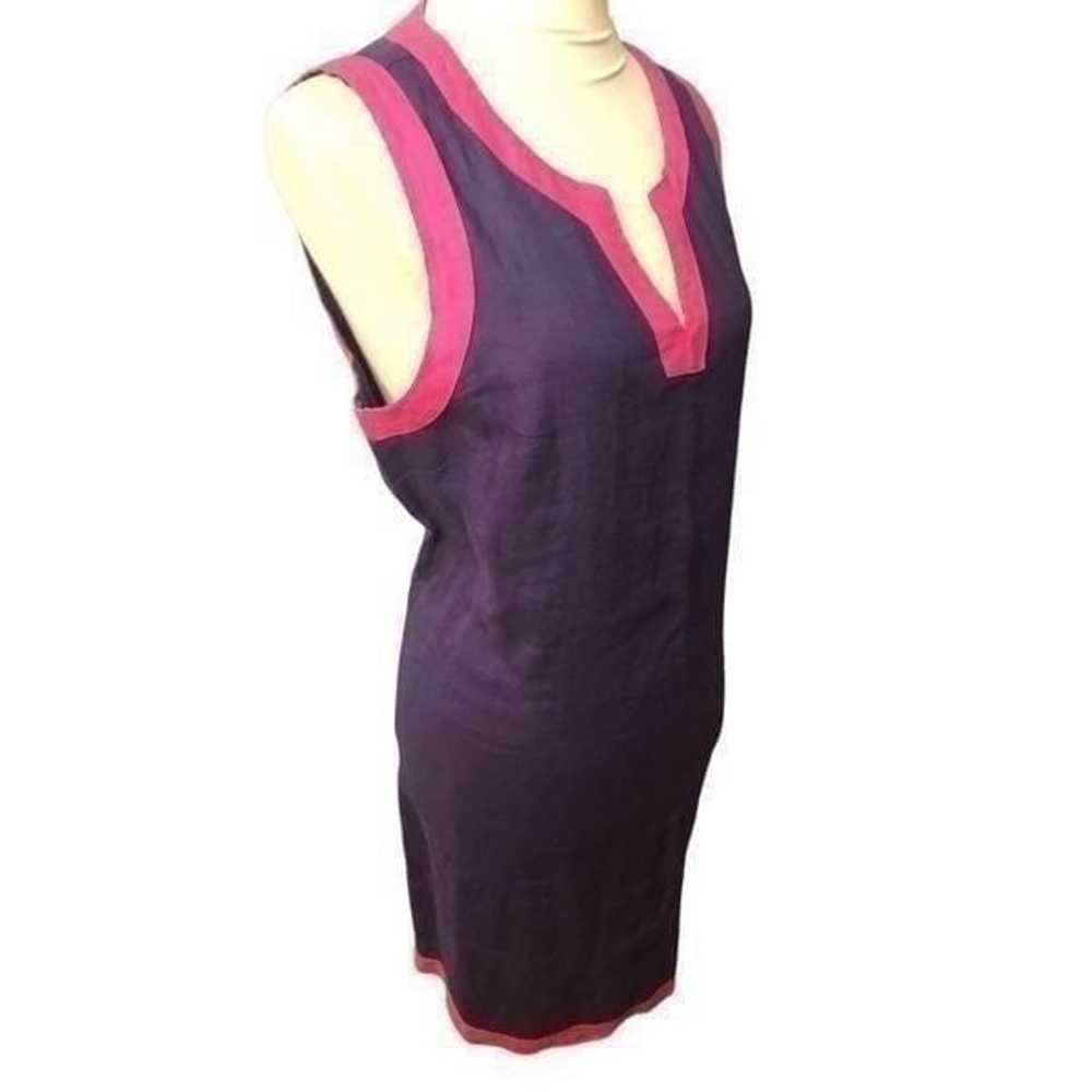 SIGRID OLSEN 100% Linen Sleeveless Tunic Dress Pu… - image 3